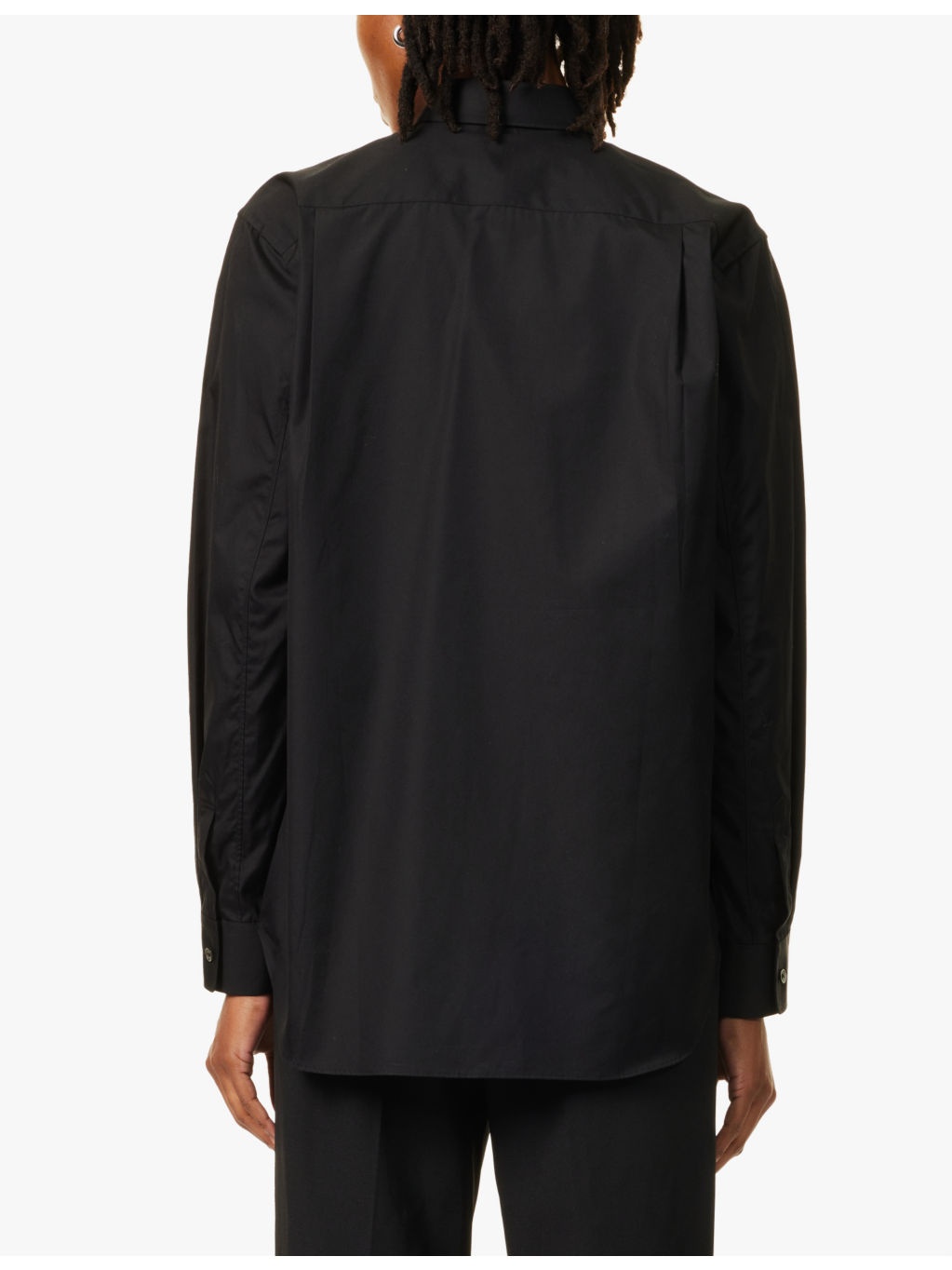 Heart-embroidered long-sleeve cotton shirt - 4