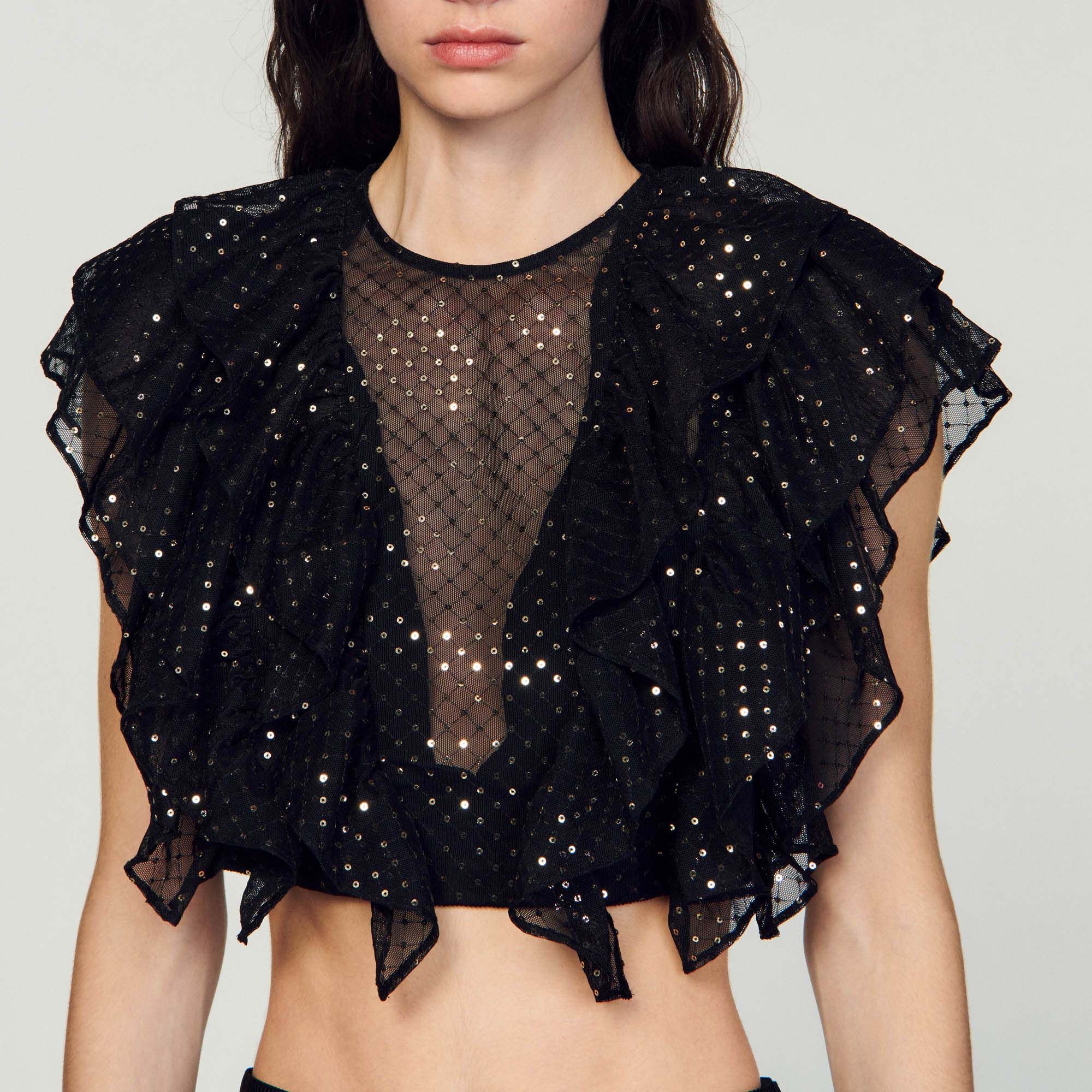 RUFFLED CROP TOP - 4