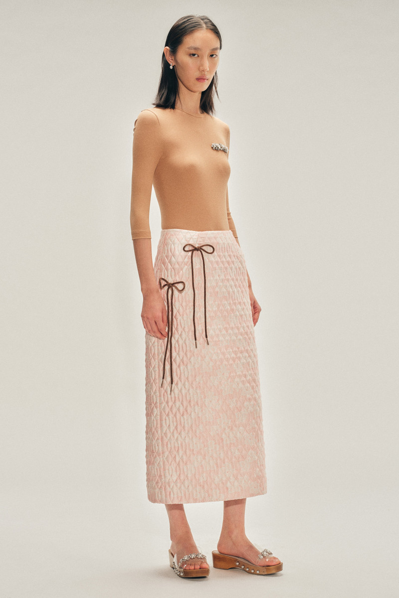 Simone Rocha Quited Offset Pencil Skirt outlook