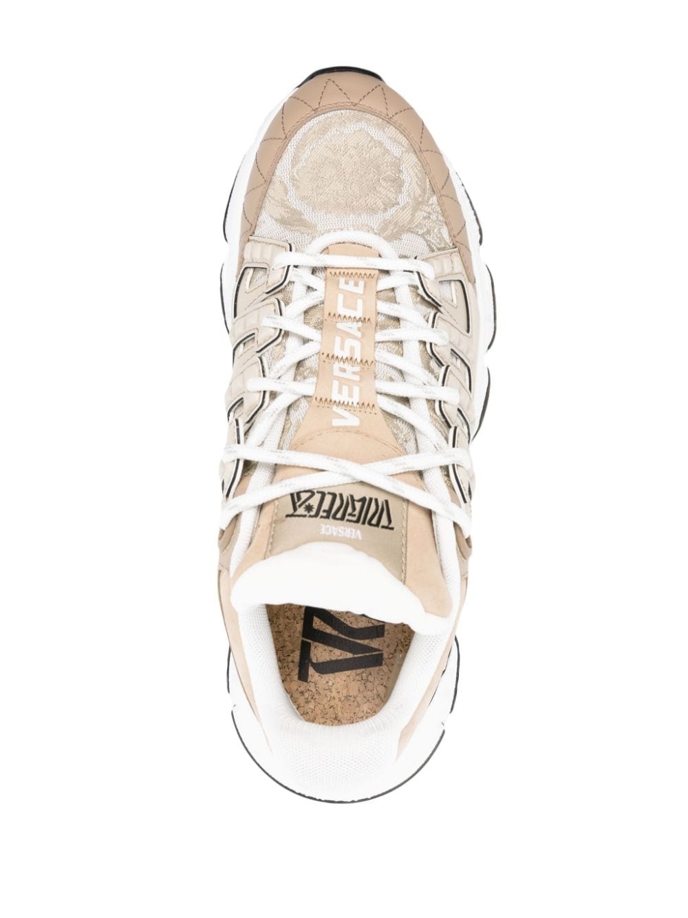 Trigreca Barocco-jacquard caged sneakers - 4