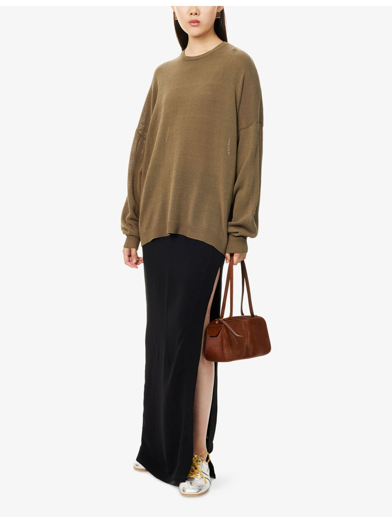 The Frankie Shop Basel Crew Neck Fine-Knit Cotton-Blend Jumper outlook