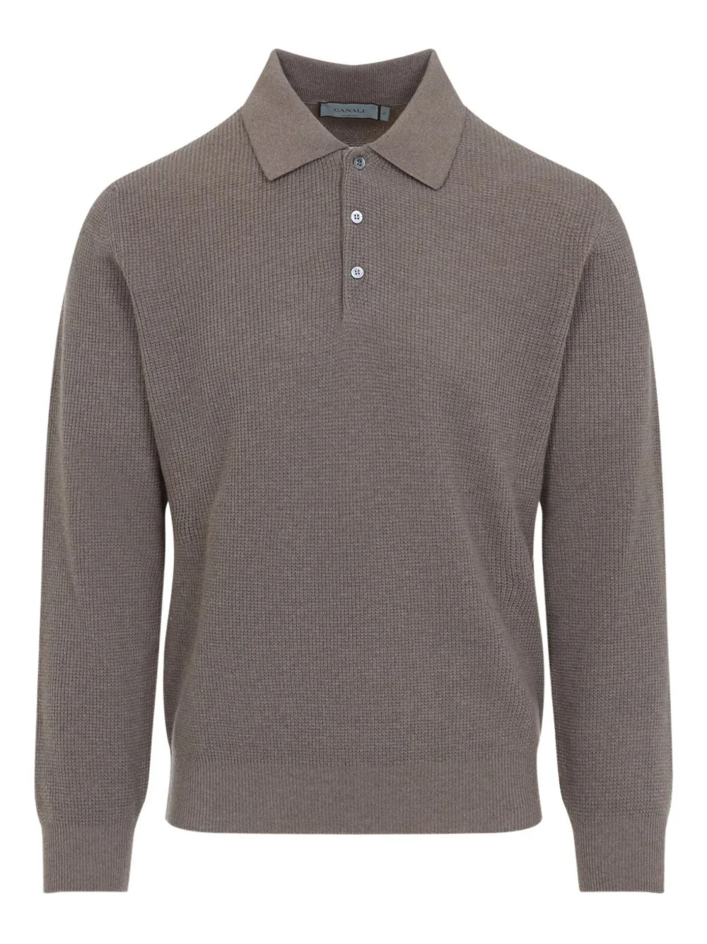 waffle-knit polo shirt - 1