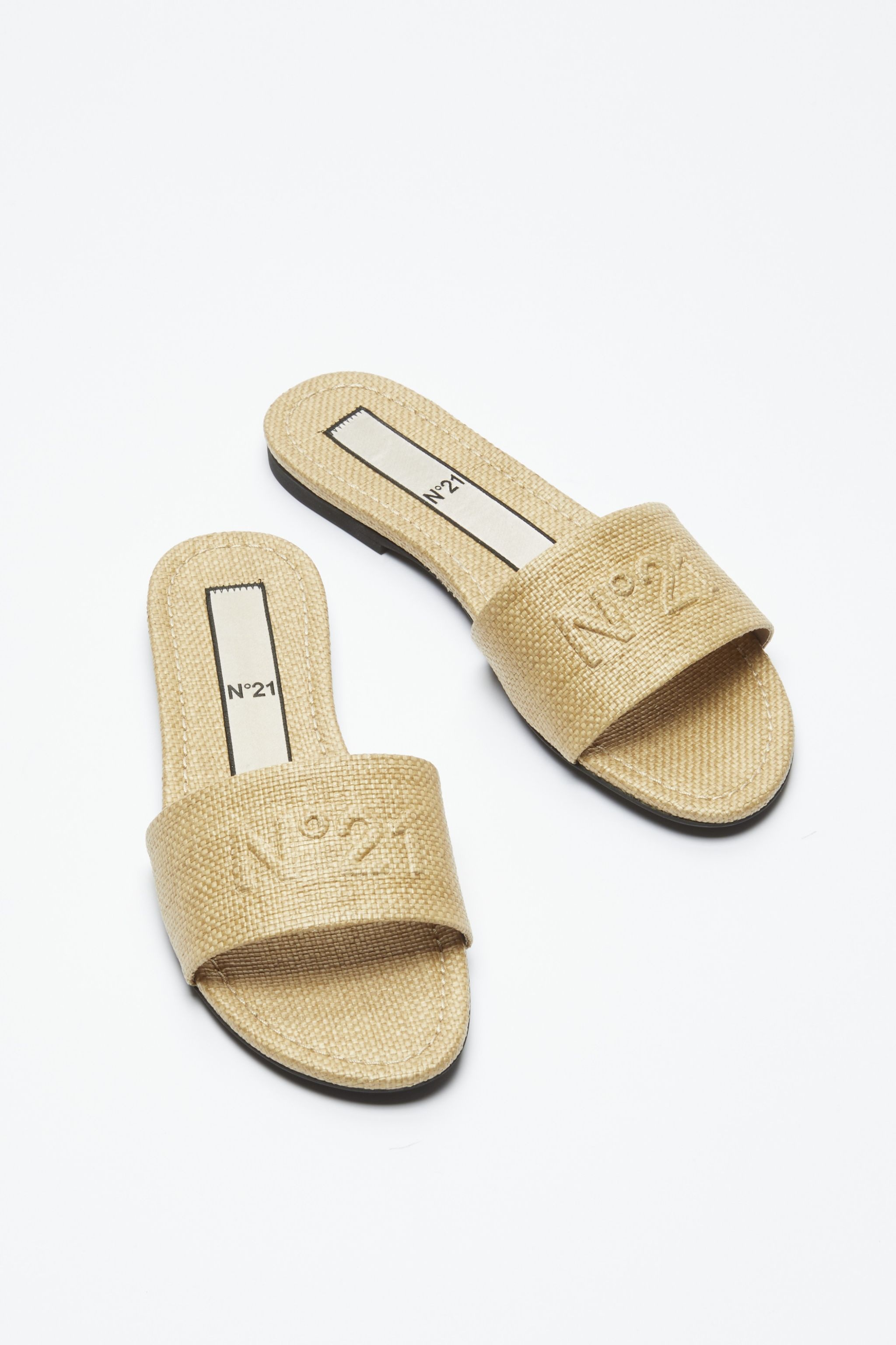 サンダル N21 NUMERO VENTUNO RUBBER SLIDE WITH EMBOSSED LOGO N°21 LOGO-EMBOSSED SLIDES | REVERSIBLE