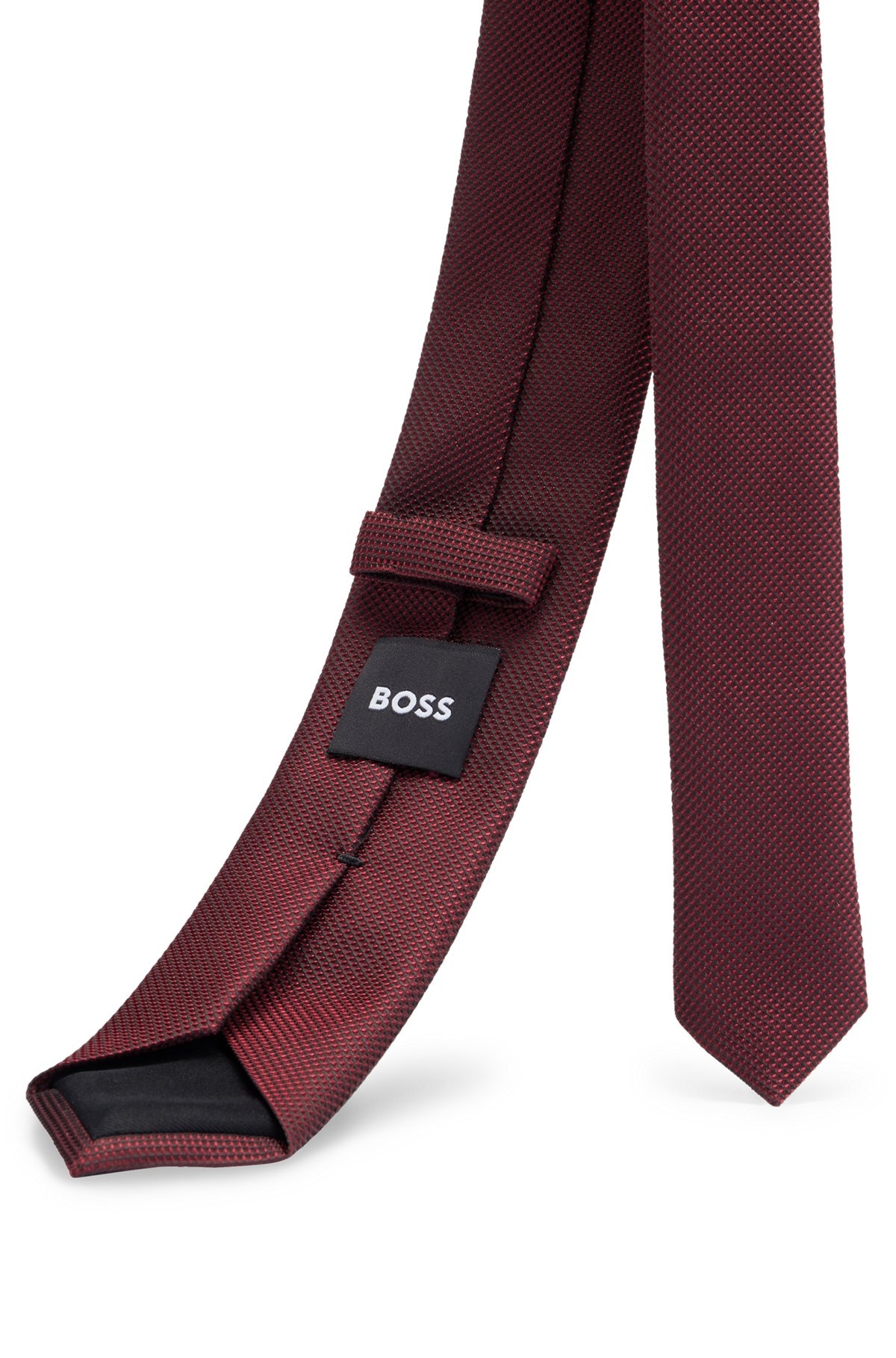 SILK-BLEND TIE WITH MICRO-PATTERNED JACQUARD - 5