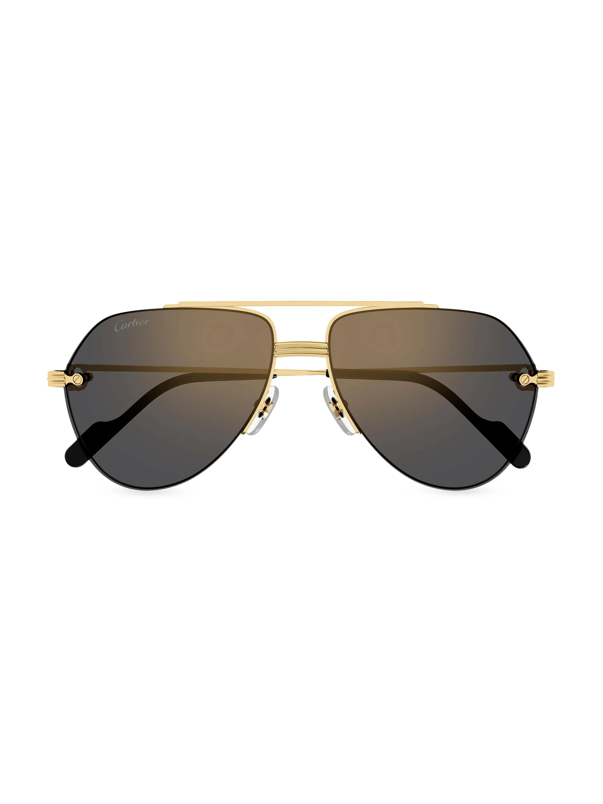 Men's Première De 58MM Rimless Pilot Sunglasses - Gold - 1