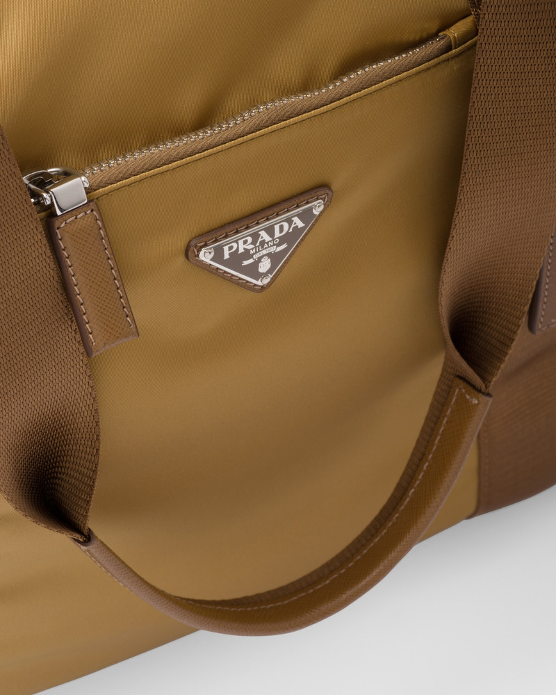 Re-Nylon and Saffiano leather duffle bag 6