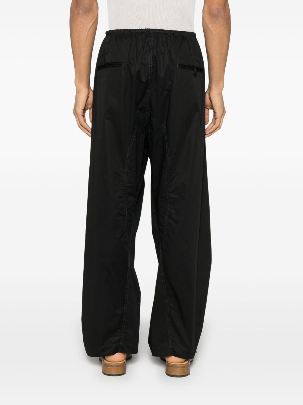 drawstring straight trousers - 4