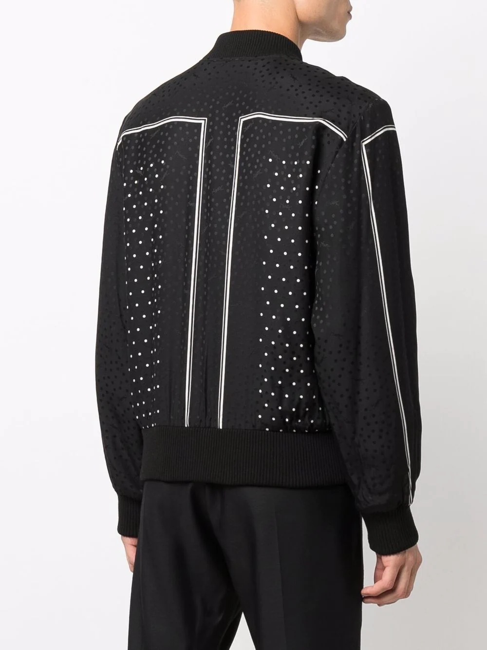 polka-dot pattern bomber jacket - 4