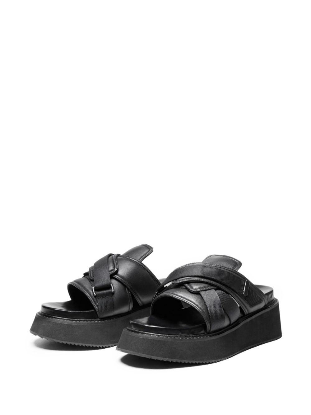 Tape leather sandals - 3