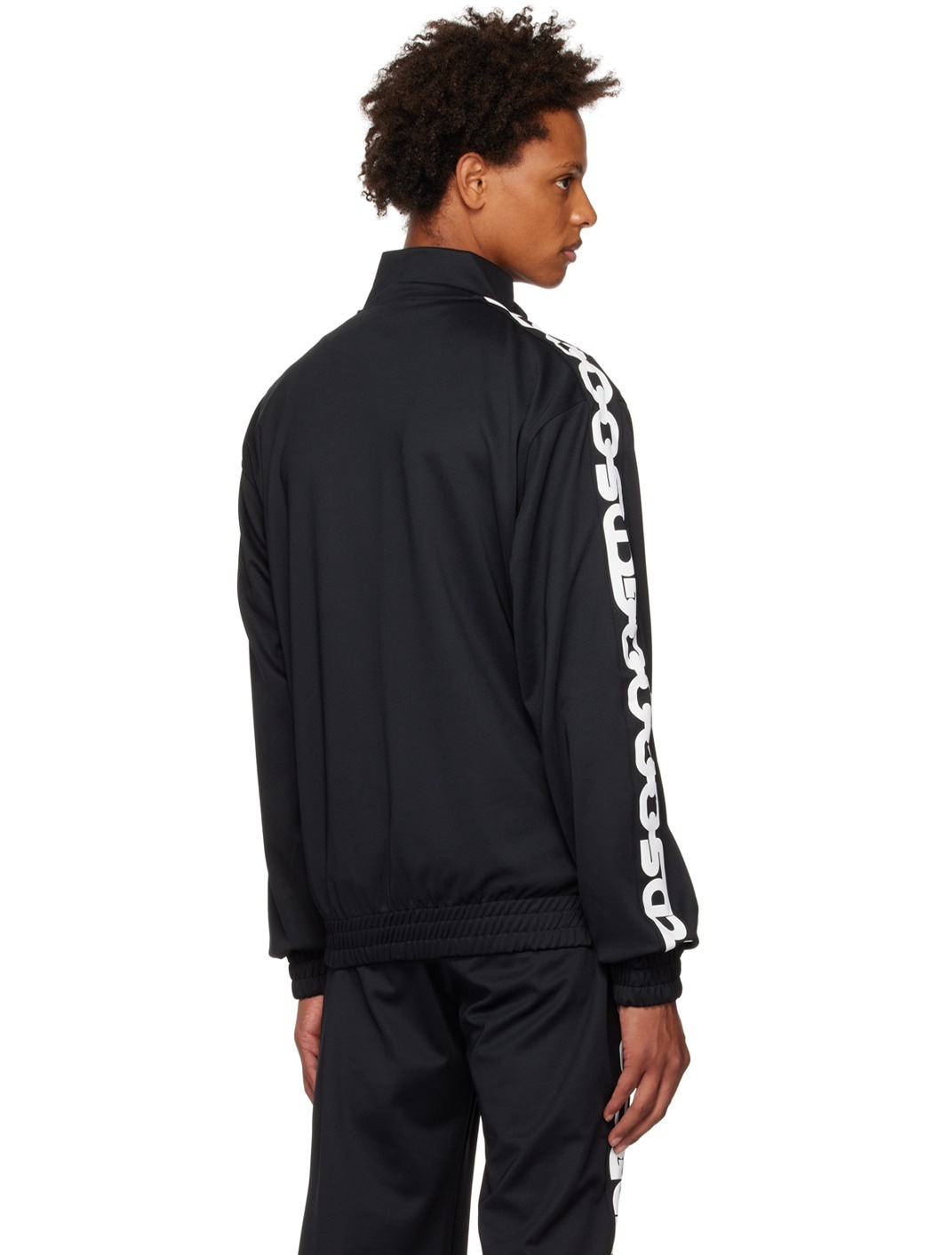 Black Chain Track Jacket - 3
