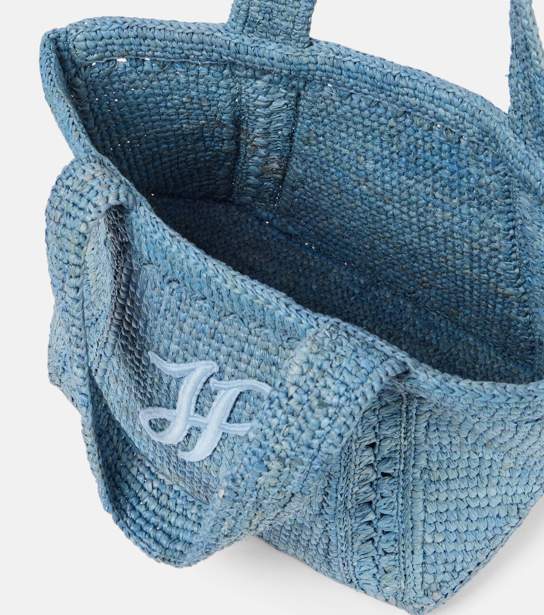 Trapeze Small raffia shopper - 3