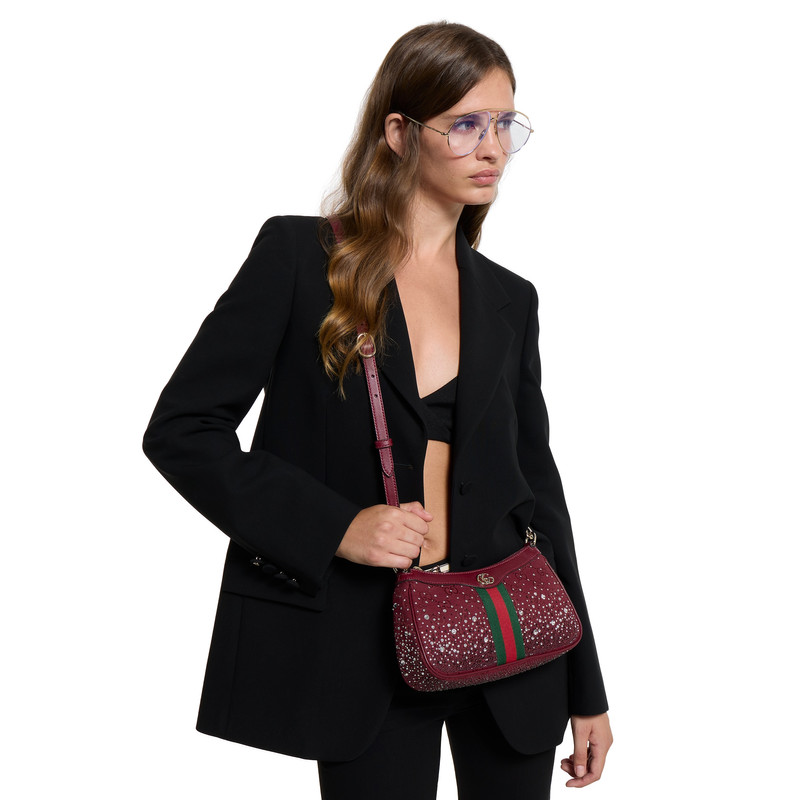 Ophidia crystals small shoulder bag 4