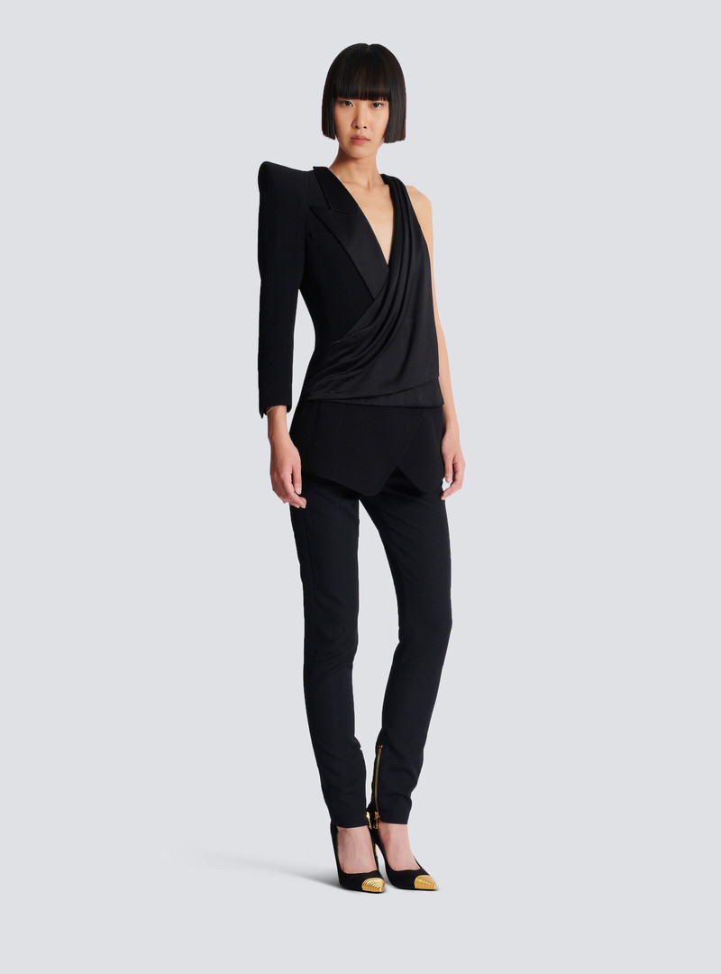 Asymmetric dress with structured shoulder 3