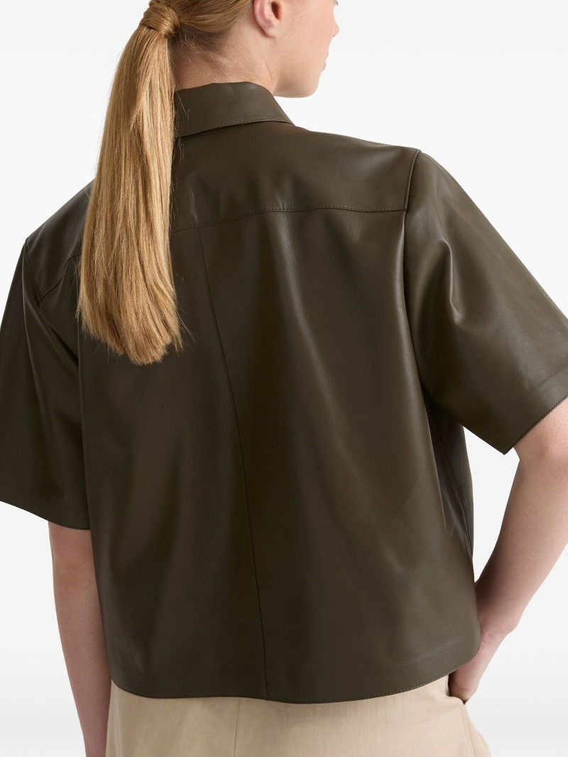 cropped leather overshirt 3