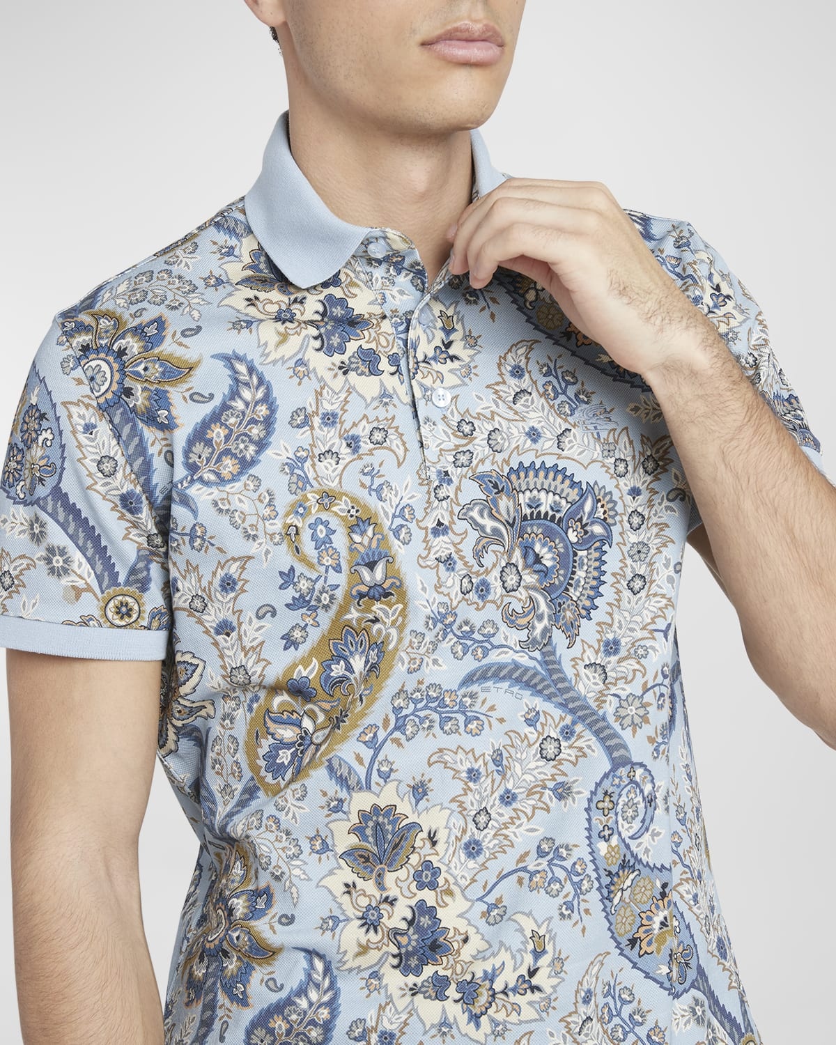 Men's Paisley-Print Polo Shirt - 6