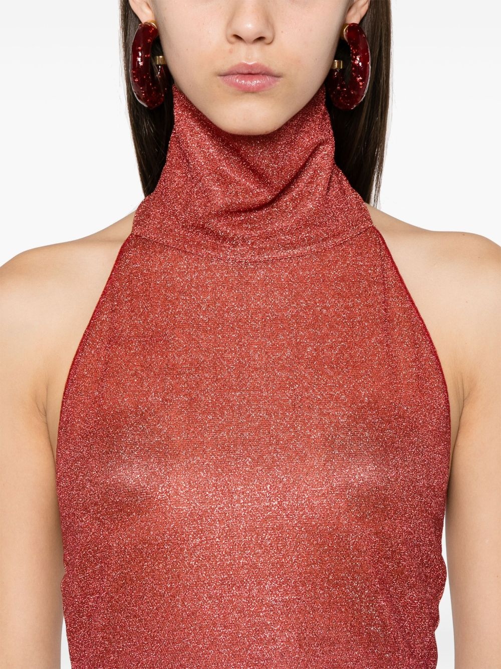 lurex midi dress - 5