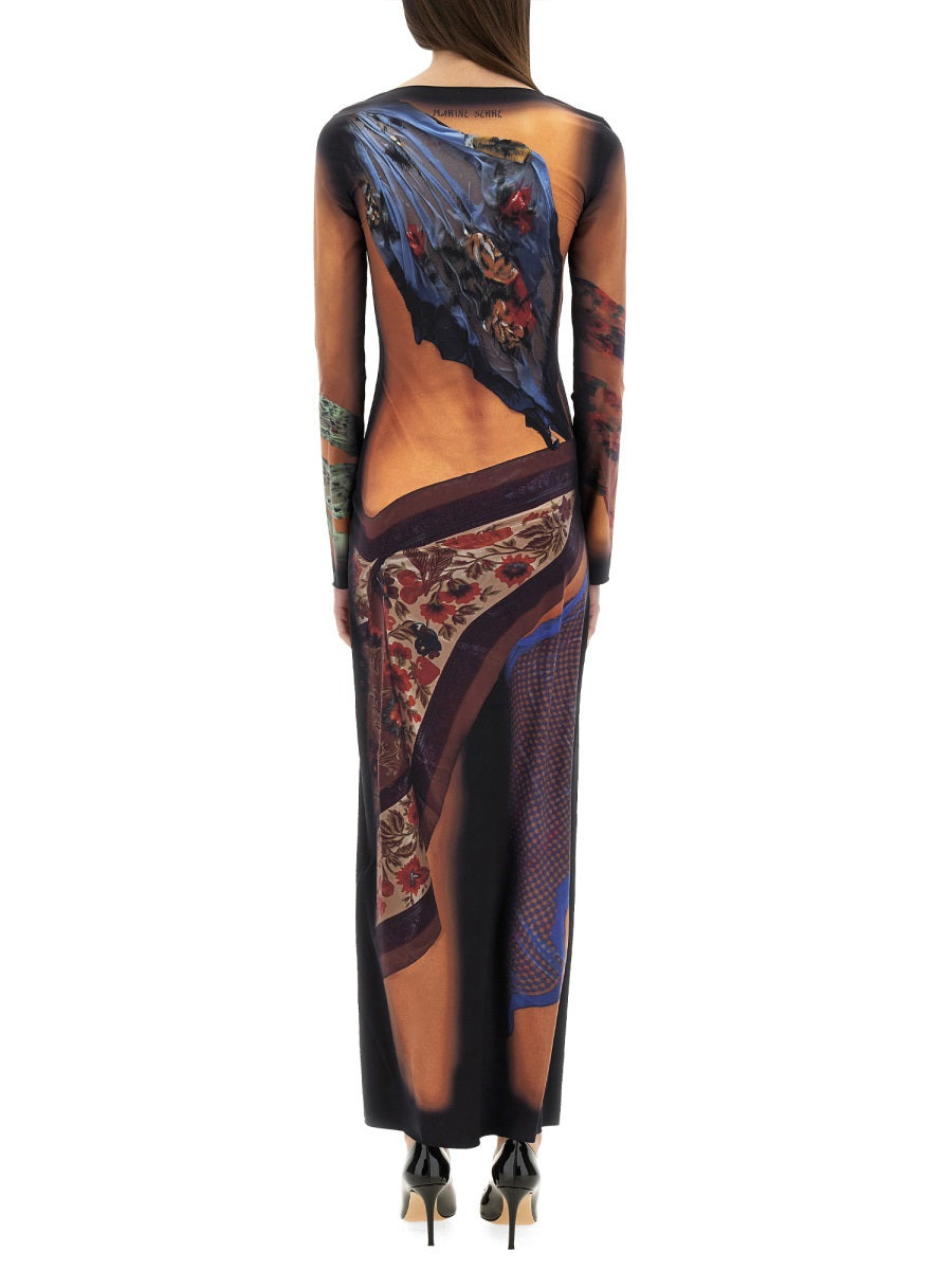 Marine Serre Women Long Dress "Statues" - 3