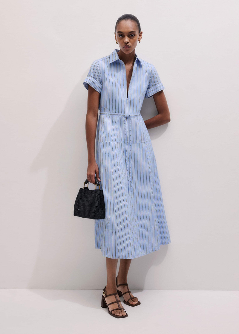 Zip Neck Shirt Dress 4