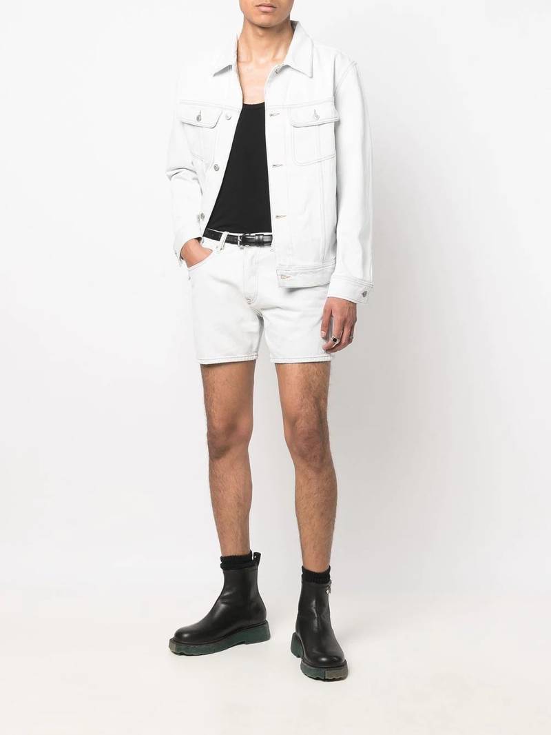 Diesel faded denim shorts outlook