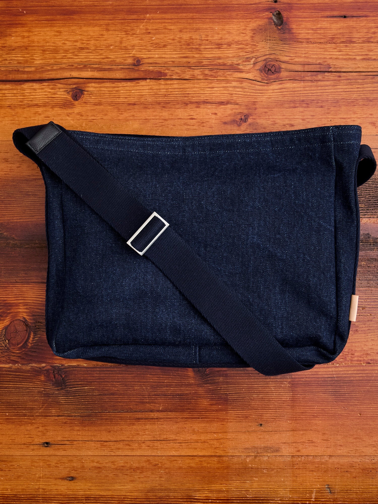 Square Shoulder Bag in Indigo One Wash - 1
