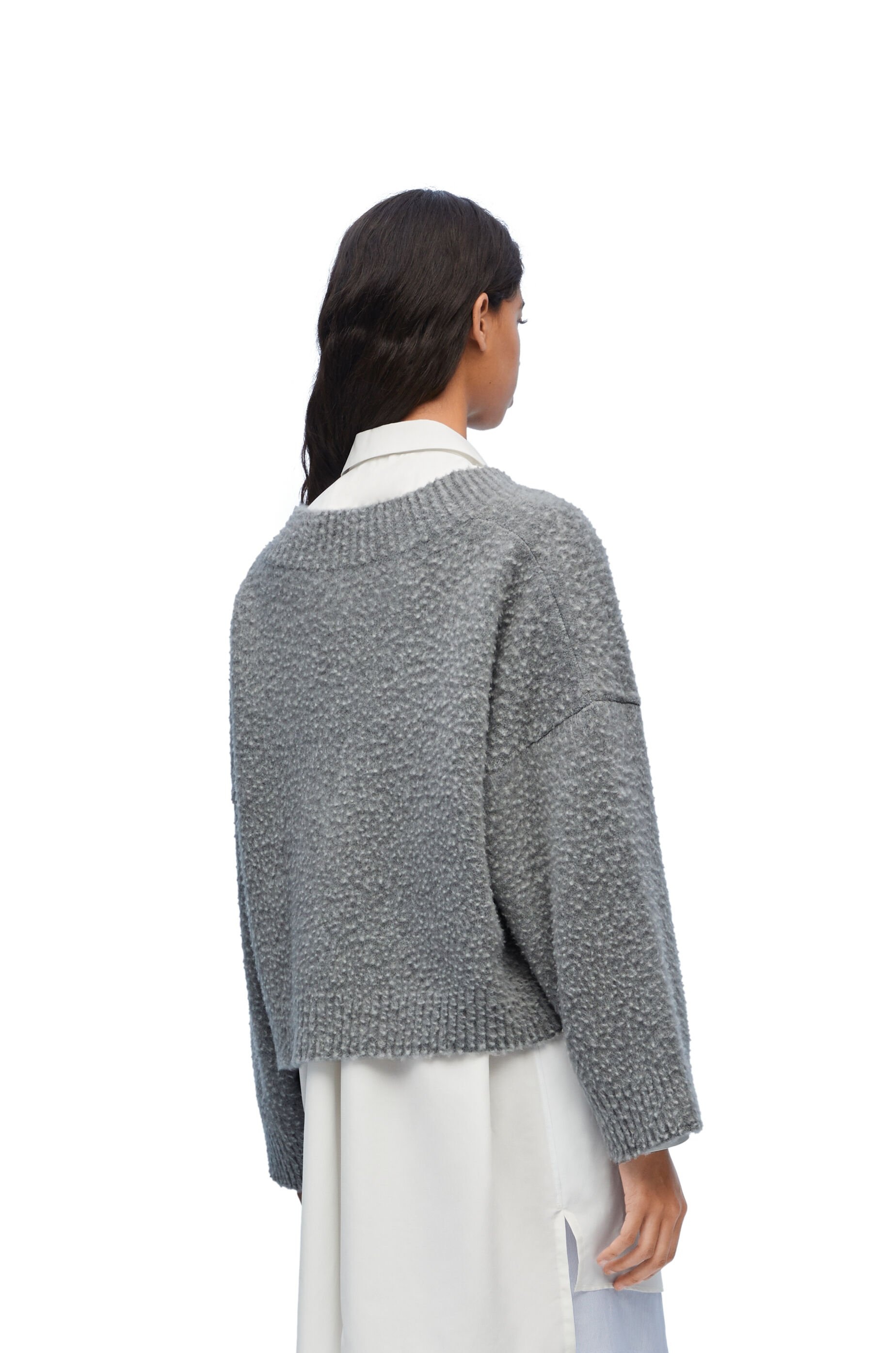 Cropped sweater in wool blend - 4