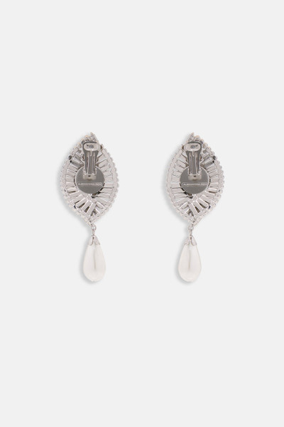 Alessandra Rich CRYSTAL SHELL EARRINGS WITH PENDANT PEARL outlook