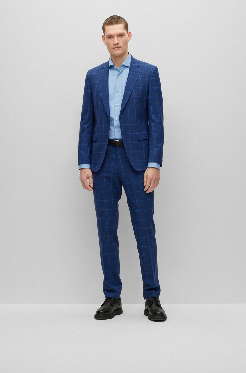 SLIM-FIT SUIT IN CHECKERED VIRGIN WOOL 1