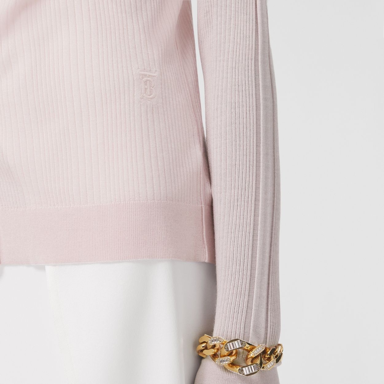 Crystal Detail Gold-plated Chain-link Bracelet - 4
