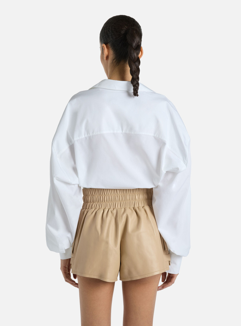 Draped cotton poplin shirt 3