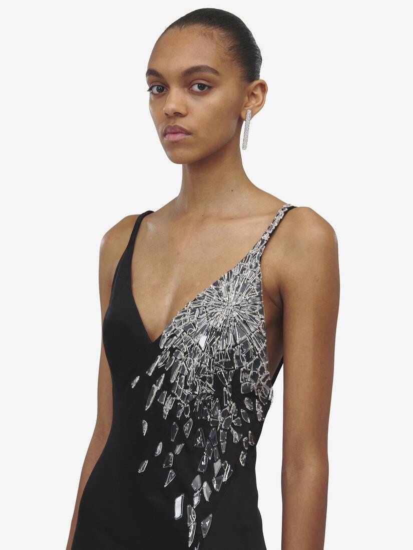 Smashed Glass Embroidered Dress - 5
