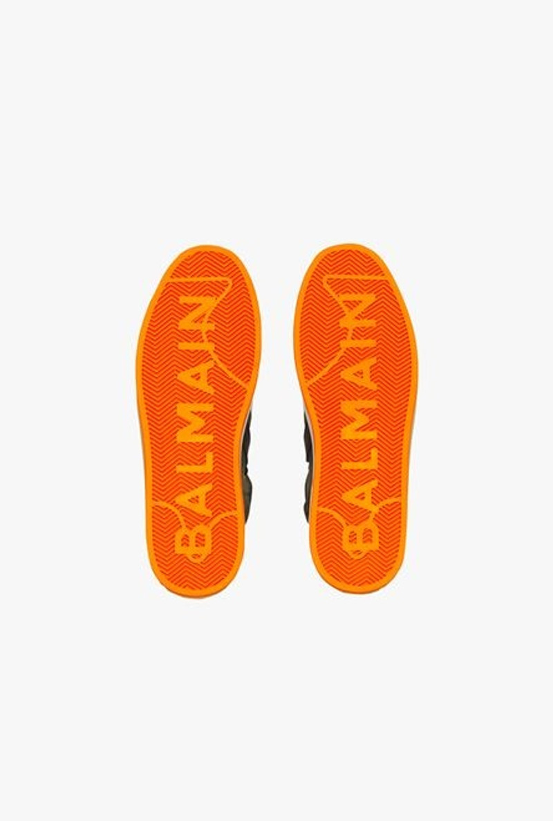 Khaki and white calfskin and suede B-Skate high-top sneakers 5