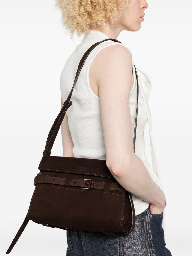 Moschino buckle suede cross body bag outlook