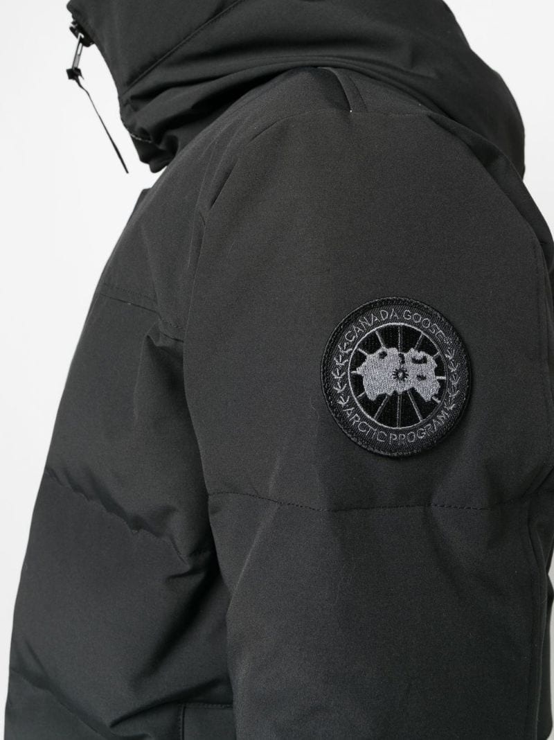 logo-patch down puffer jacket - 5