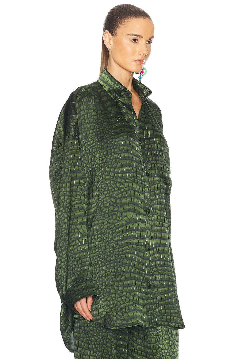 Long Sleeve Cocoon Shirt - 2
