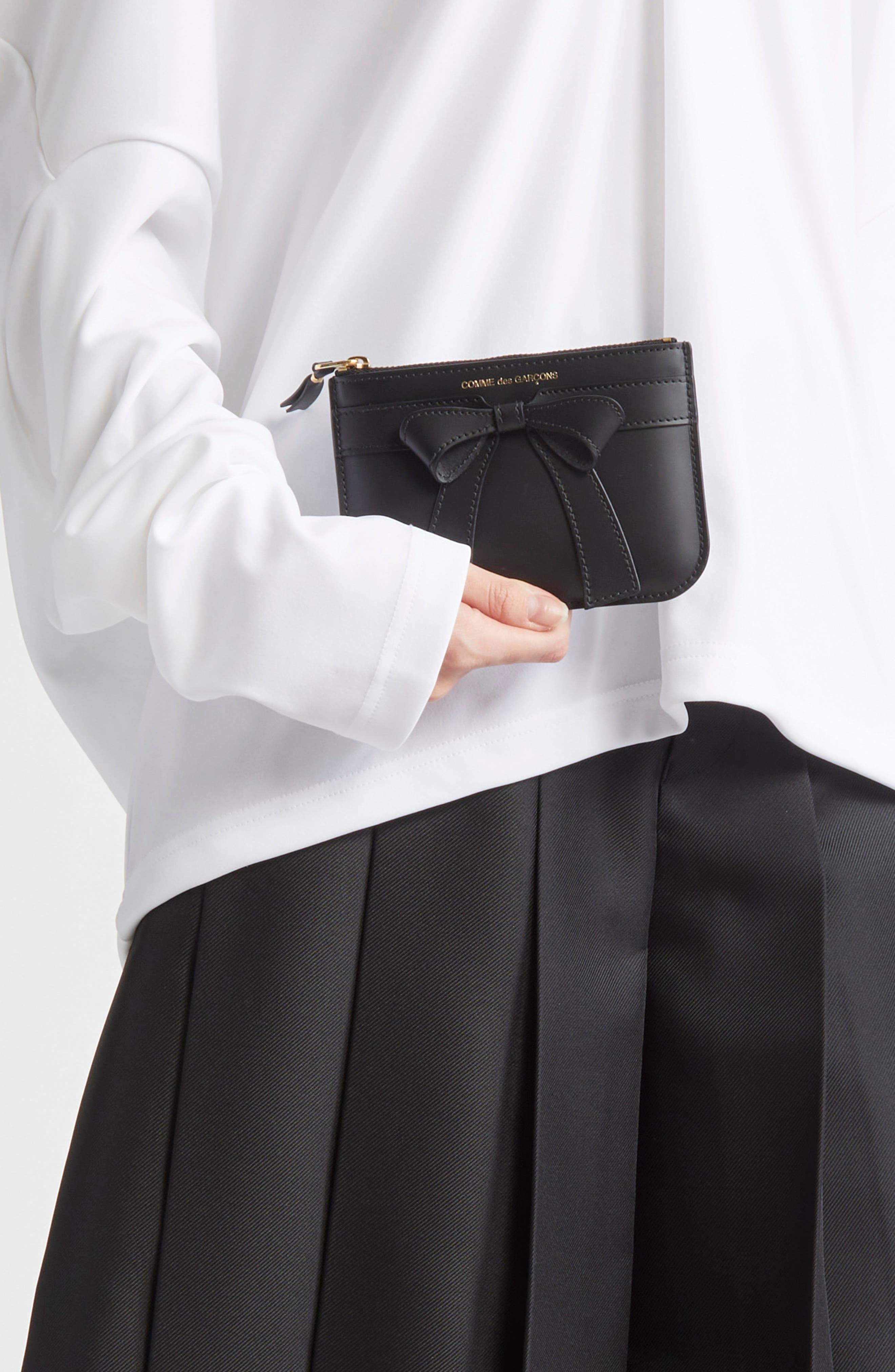 Comme des Garçons Wallets Big Bow Leather Coin Purse in Black at Nordstrom - 3