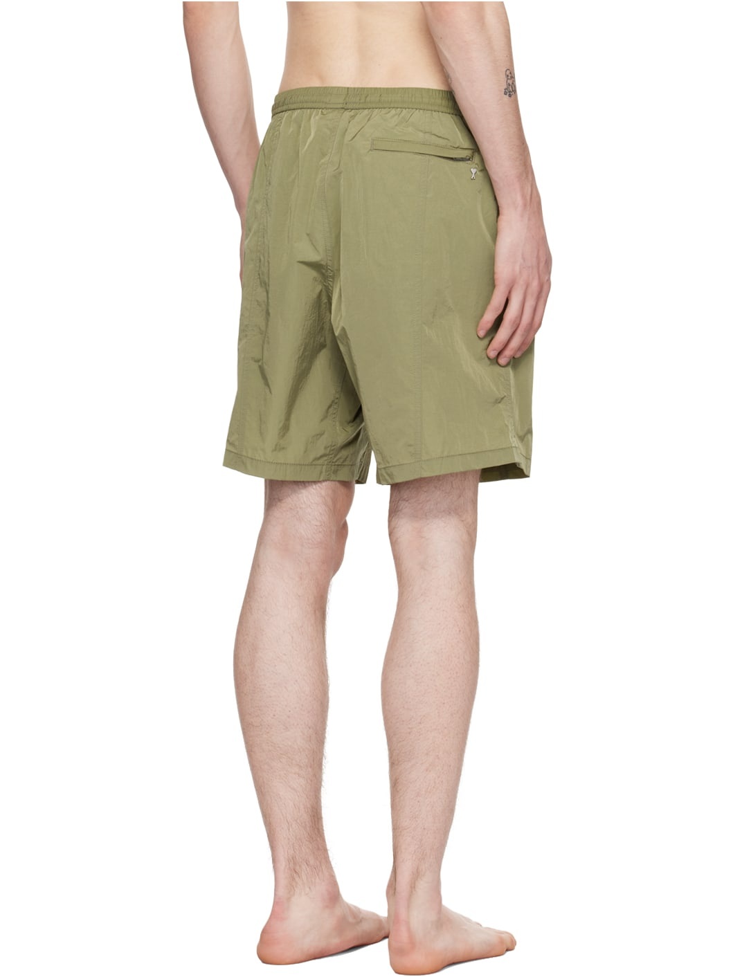 Khaki Drawstring Swim Shorts - 3
