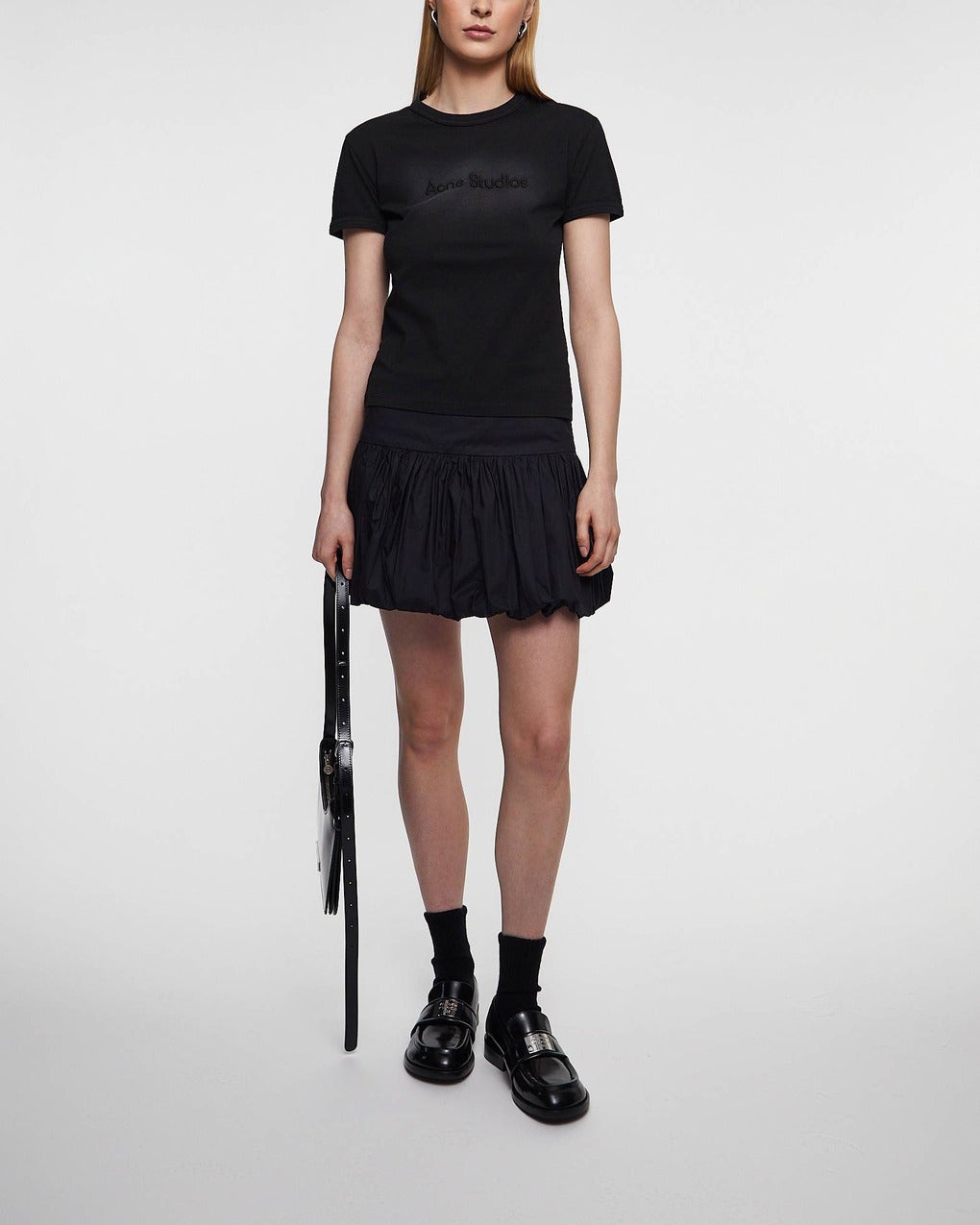 T-Shirt Logo Fitted Faded black - 3