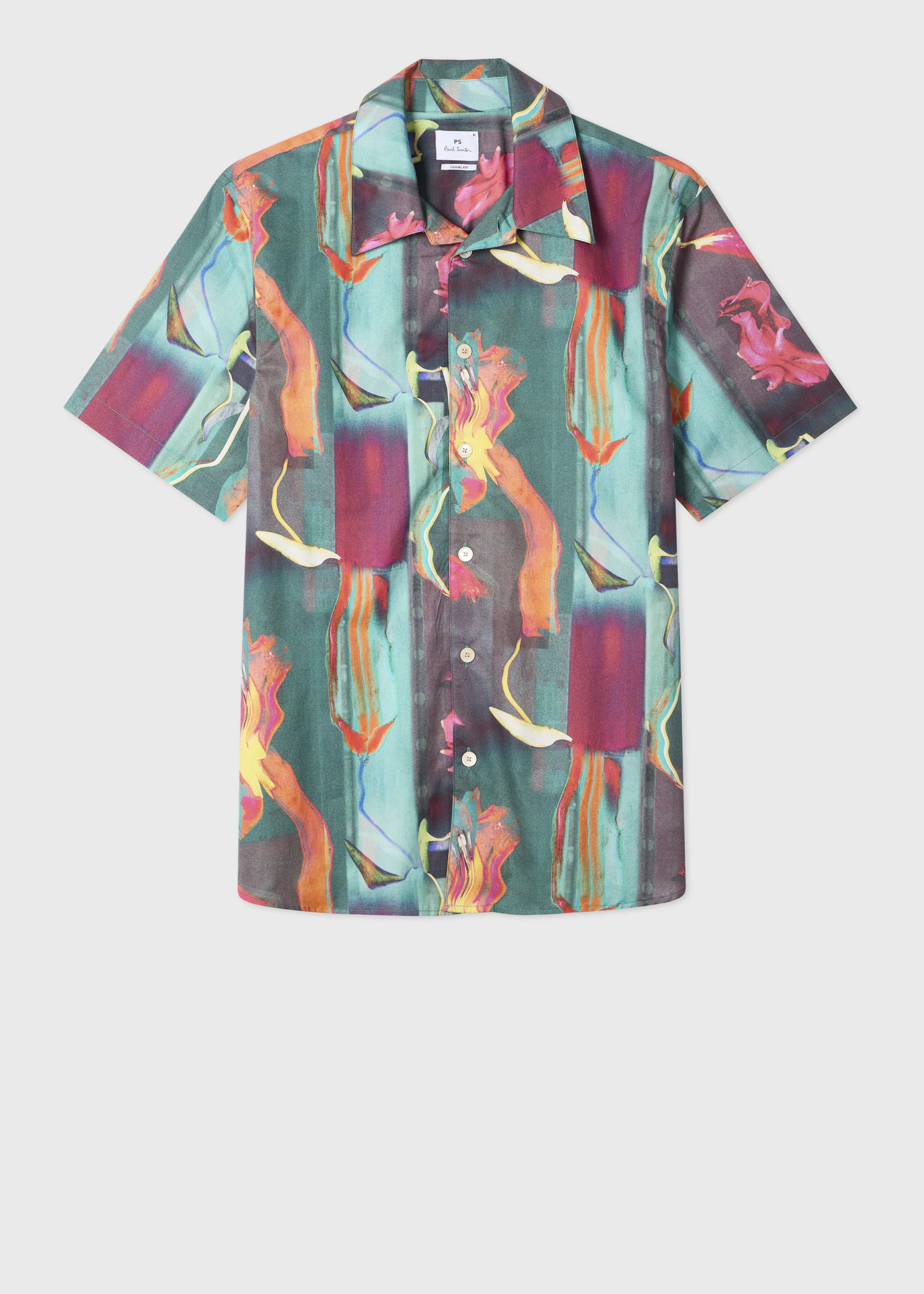 'Glitch Floral' Print Shirt - 1