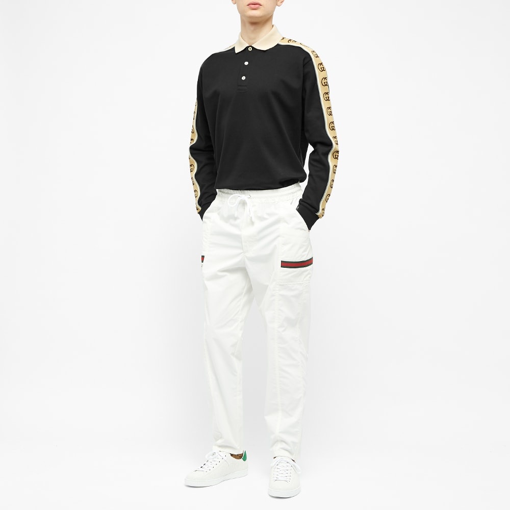 Gucci Long Sleeve Taped Logo Polo Shirt - 8