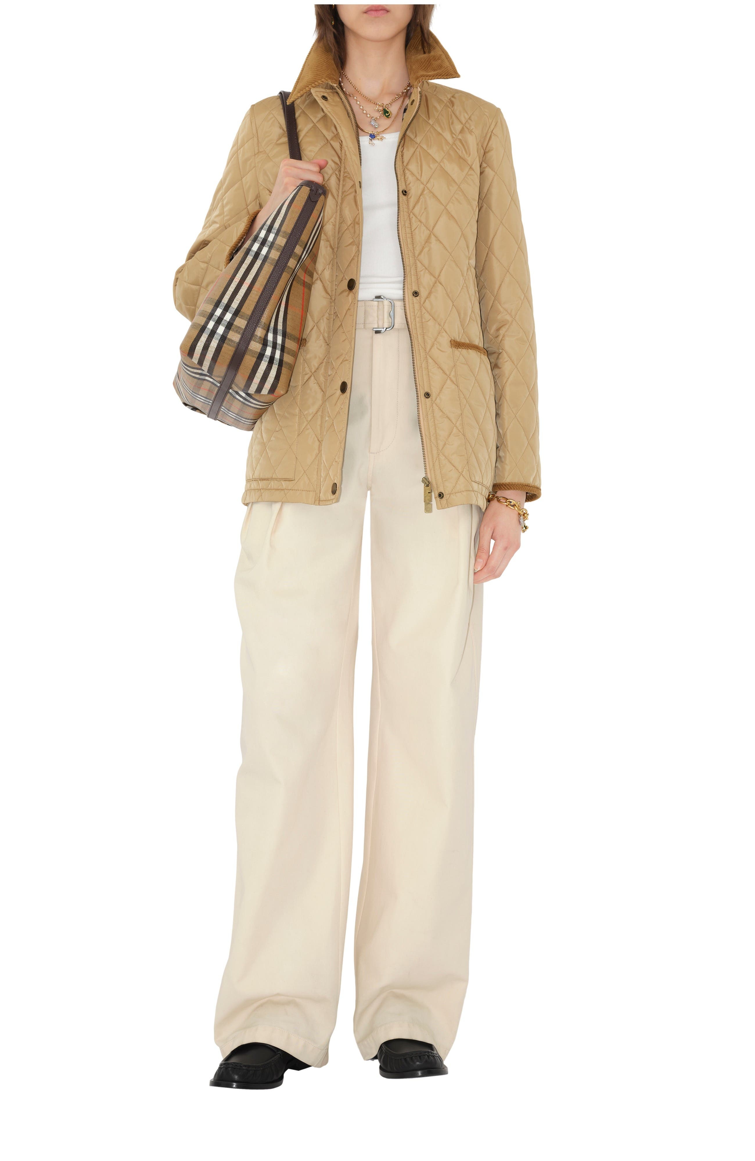 burberry Quilted Nylon Barn Jacket in Flax/sand at Nordstrom - 2