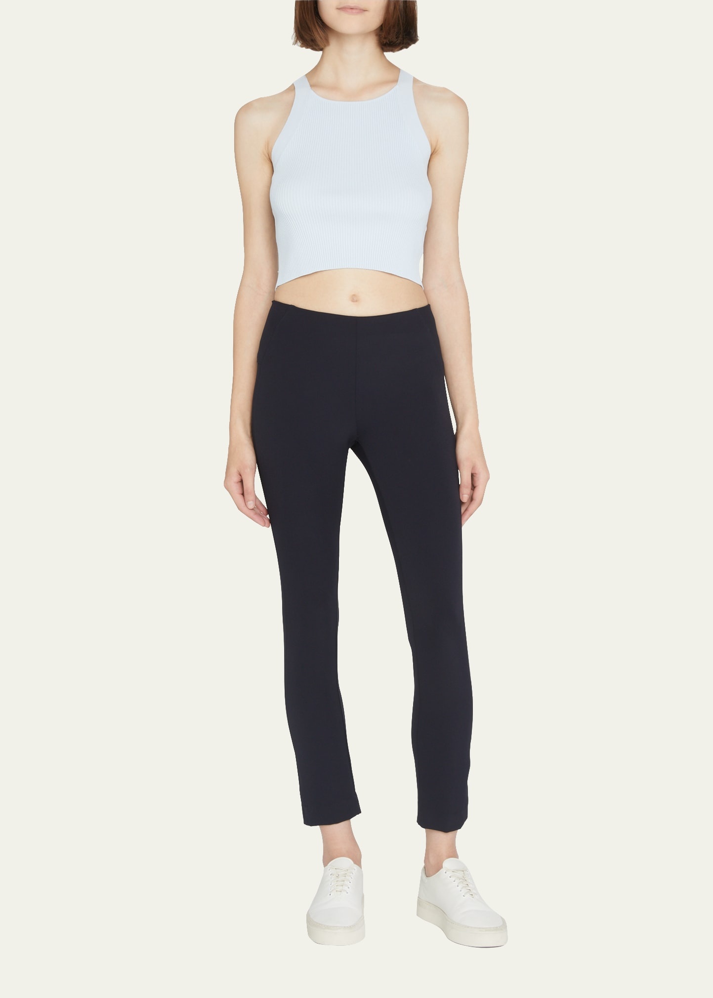 Zip-Back Scuba Leggings - 2