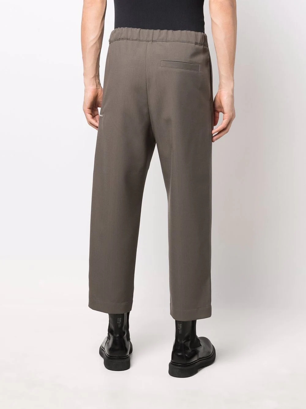 straight-leg belted trousers - 4