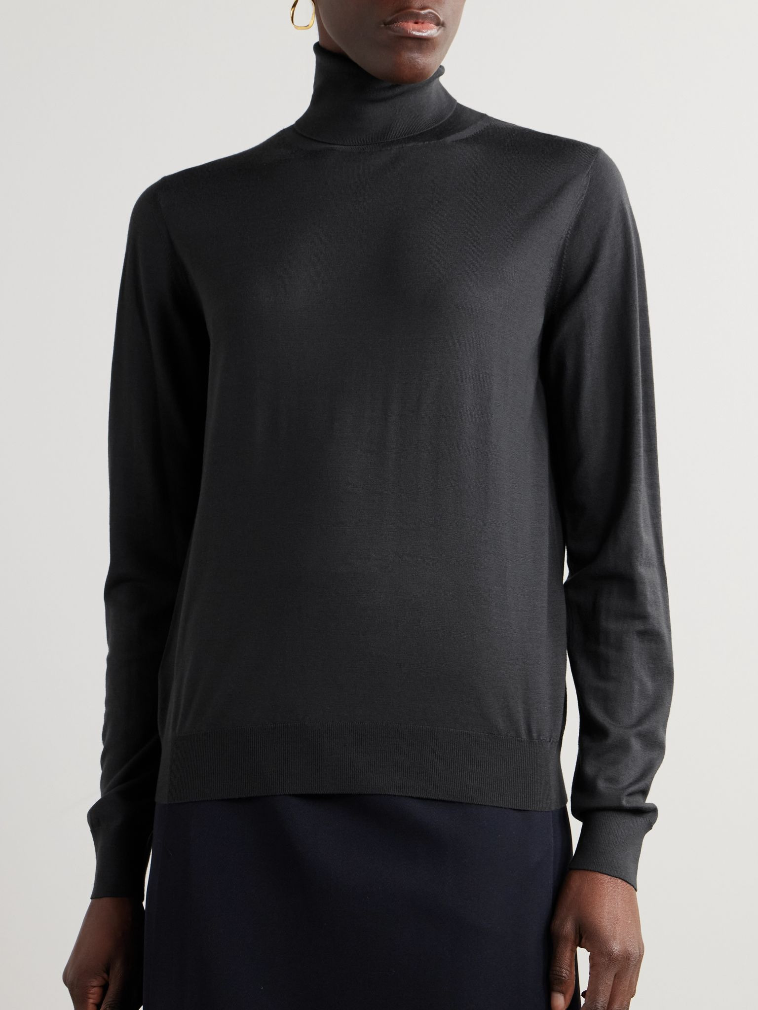 Heva wool-jersey turtleneck sweater Gray - 3