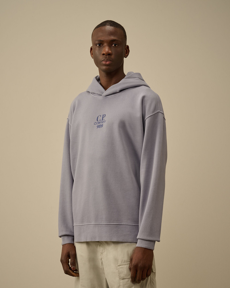 Cotton Diagonal Fleece Hooded Sweatshirt 3