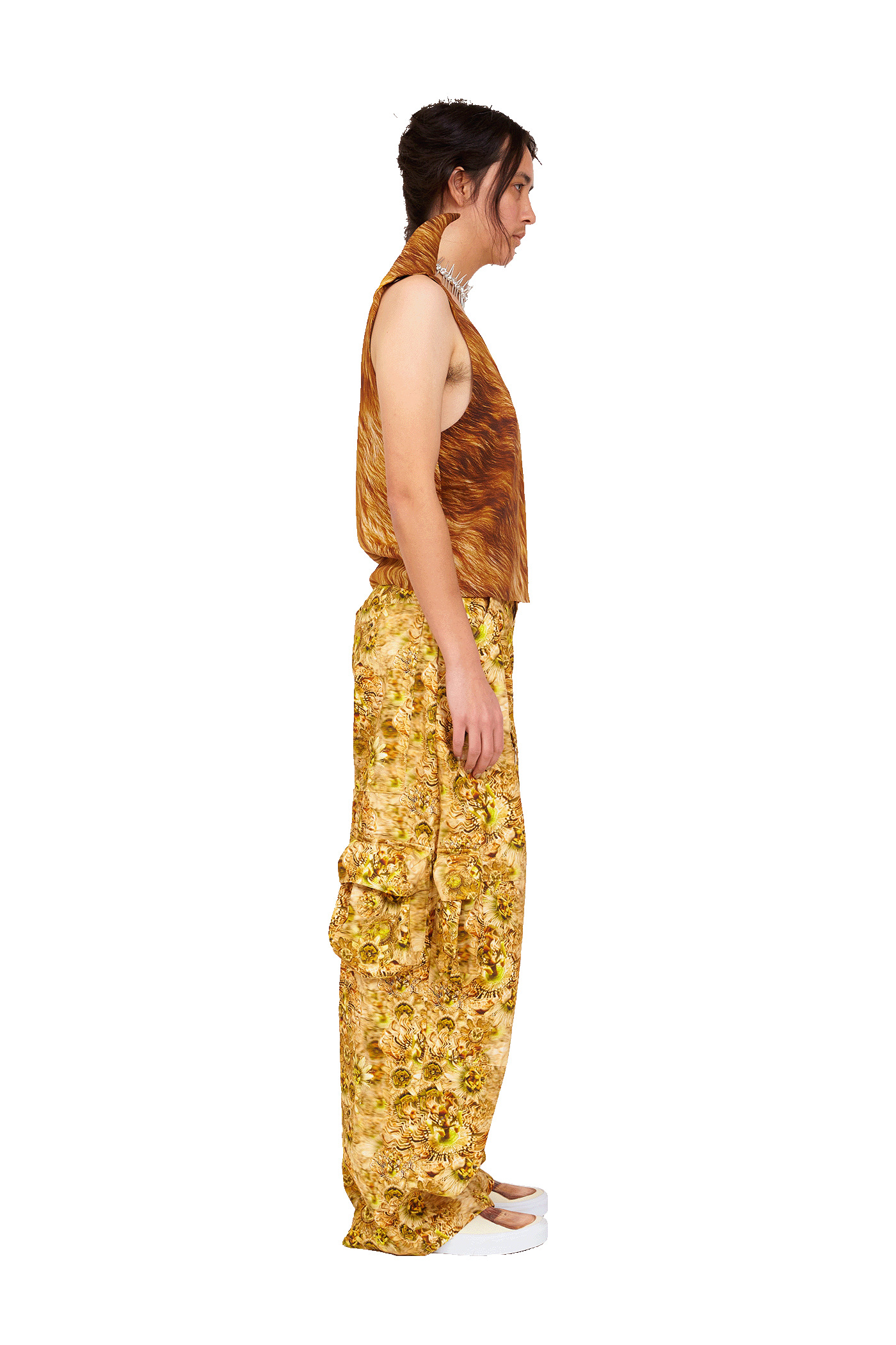 BROWN FUR HORN TANK - 7