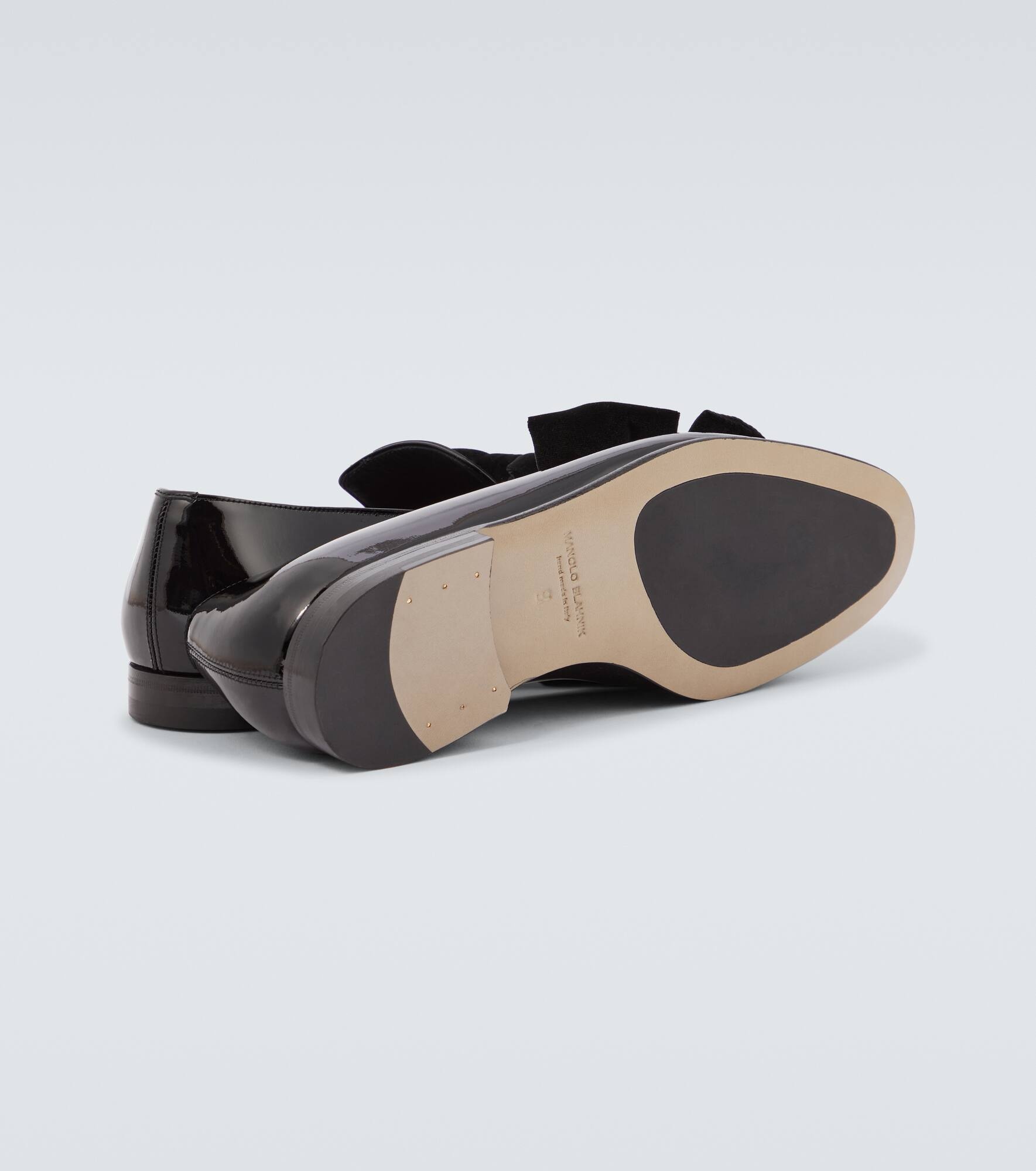 Janser bow-detail patent leather loafers - 7