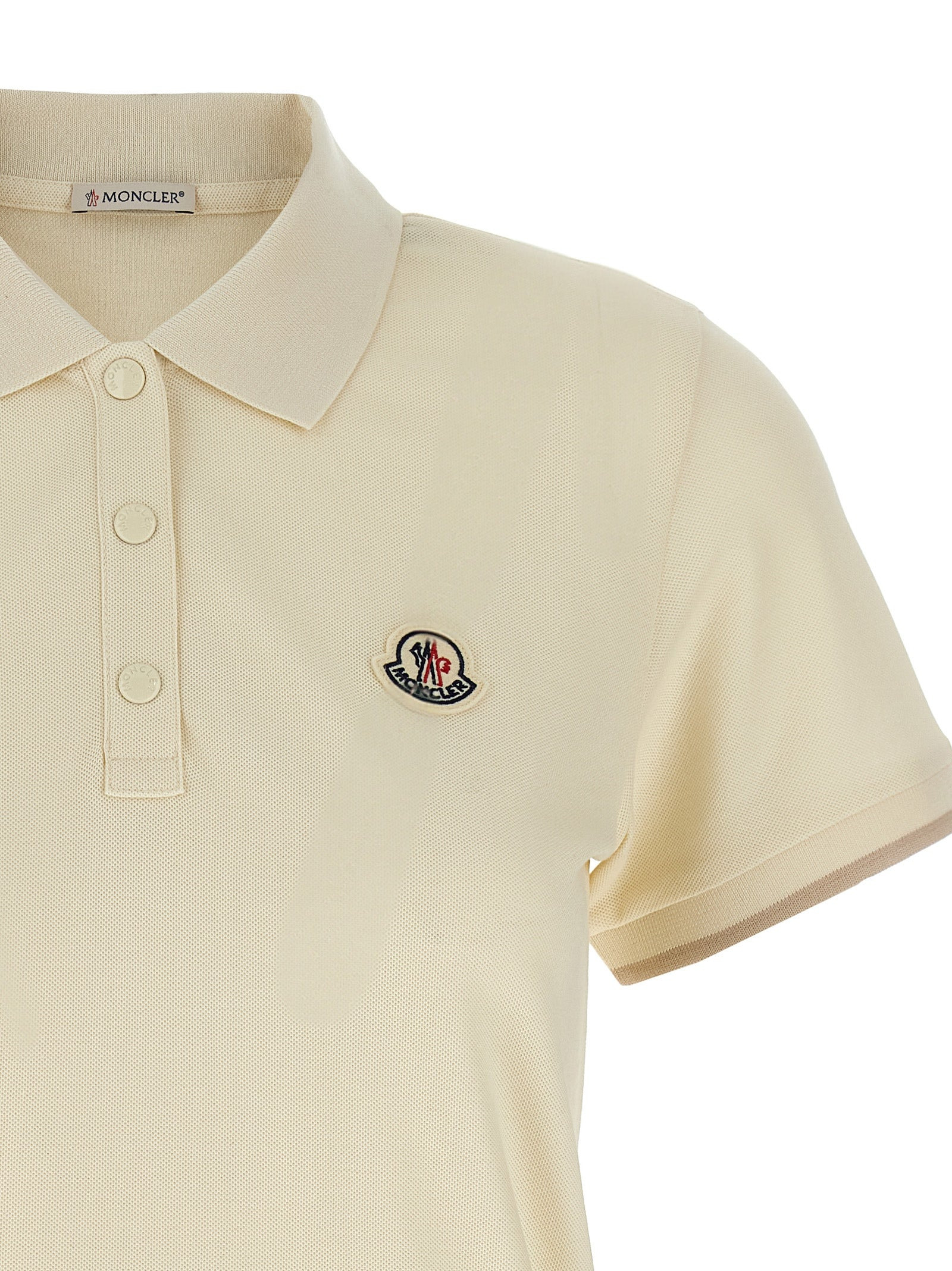 Logo Patch Shirt Polo Beige - 3