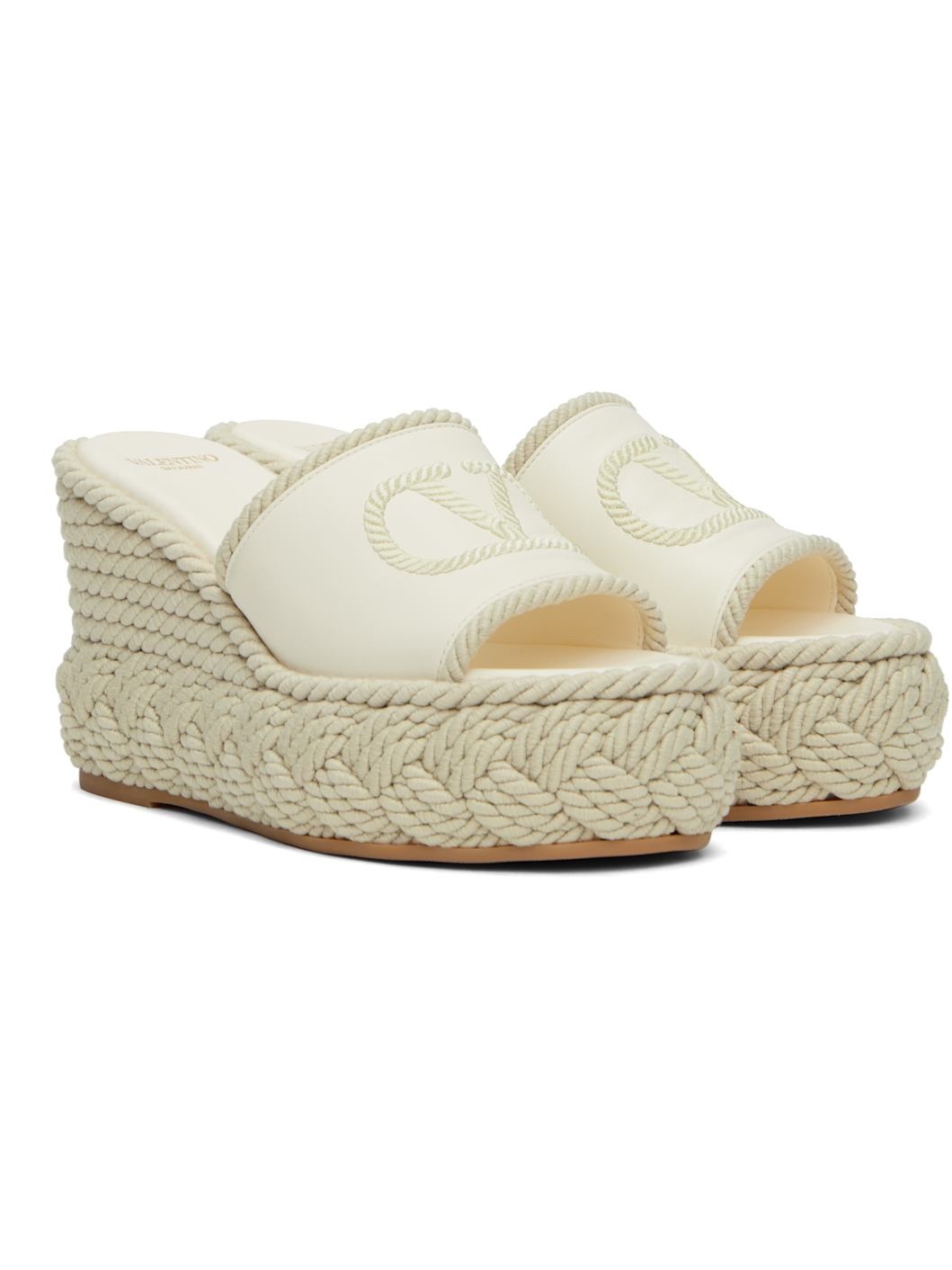 Off-White VLogo Torchon Wedge Slide Sandals - 4