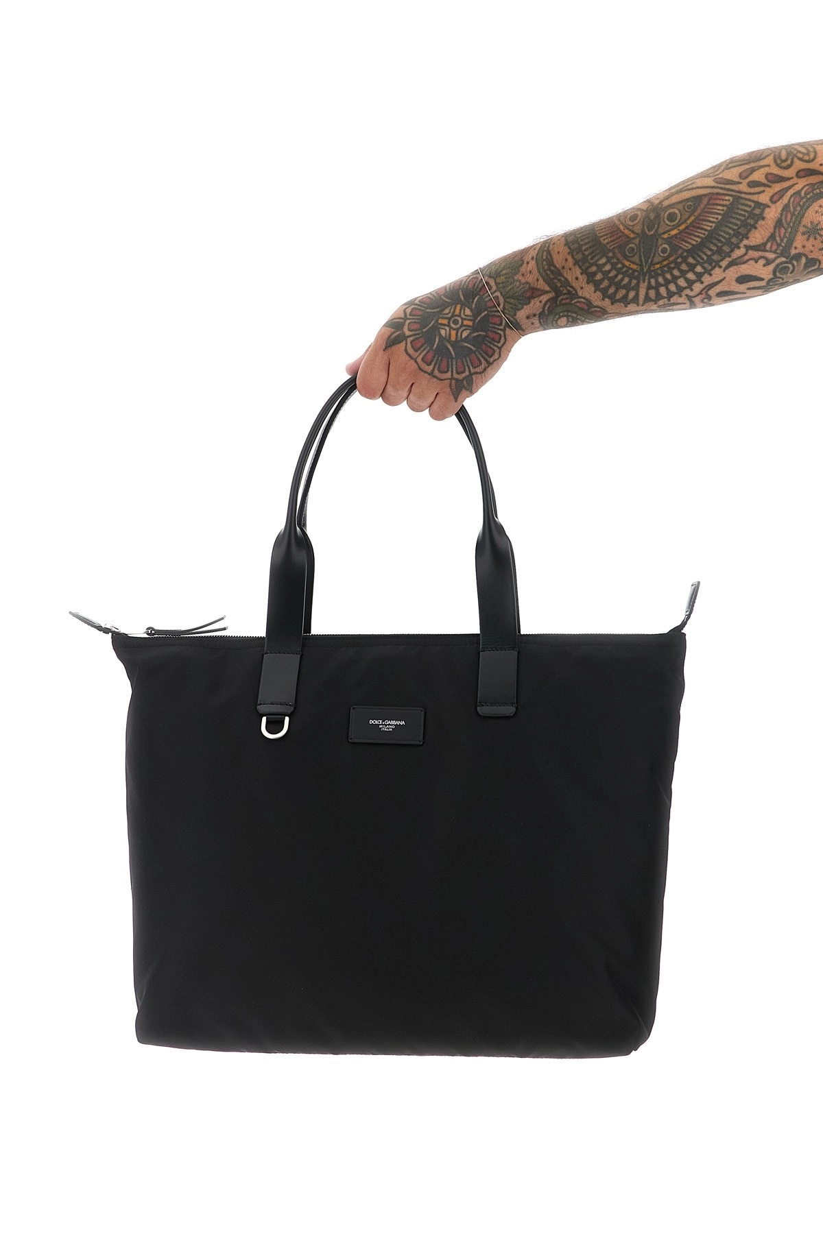 Media logo patch shopping bag - 2
