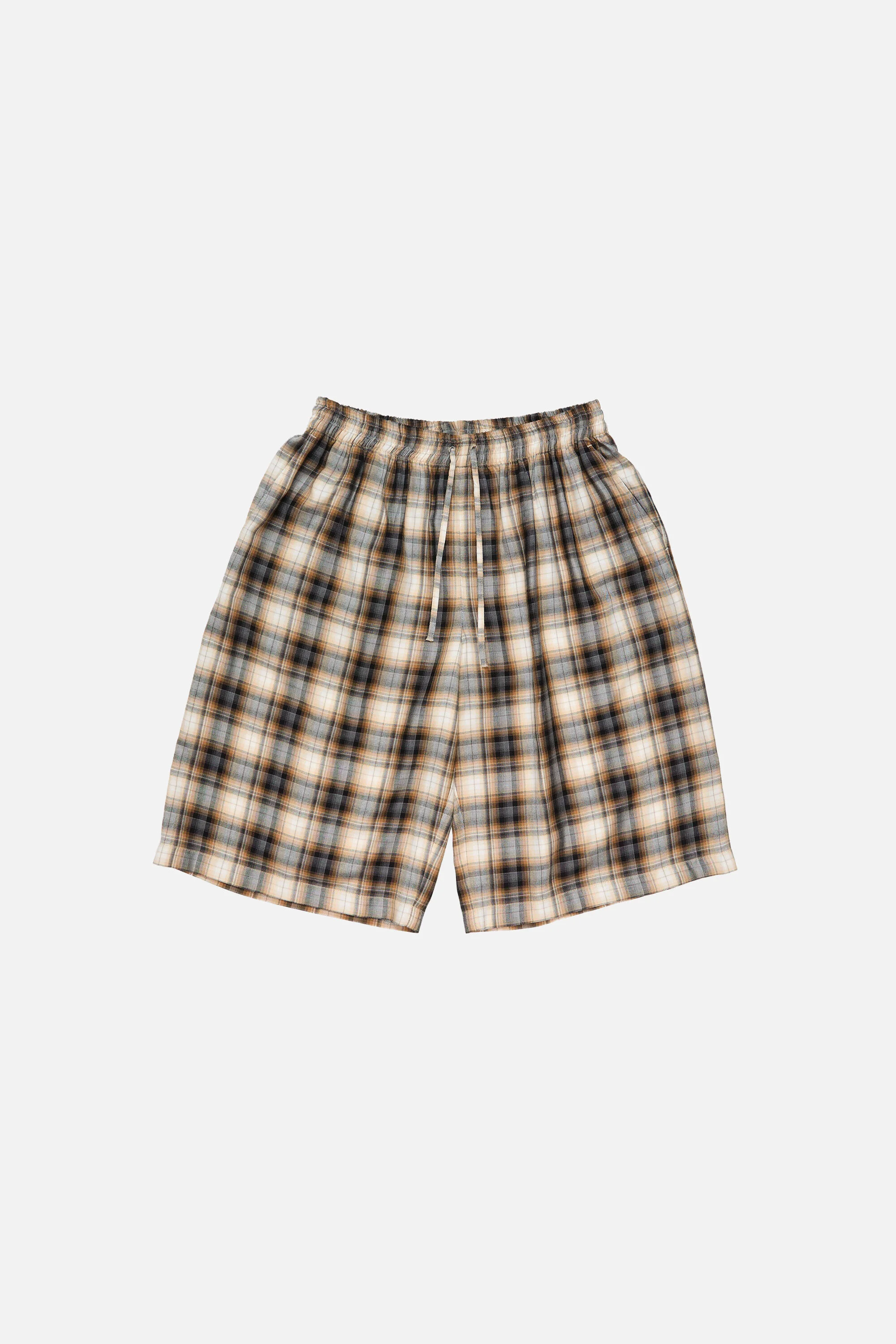 Check shorts - Beige/black - 1